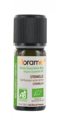 FLORAME Huile essentielle biologique Citronnelle 10ml 