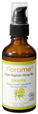 FLORAME  Huile v&eacute;g&eacute;tale vierge bio onagre flacon pompe 50ml