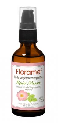 FLORAME  Huile V&eacute;g&eacute;tale V&eacute;g&eacute;tale Rosier Muscat 50ml