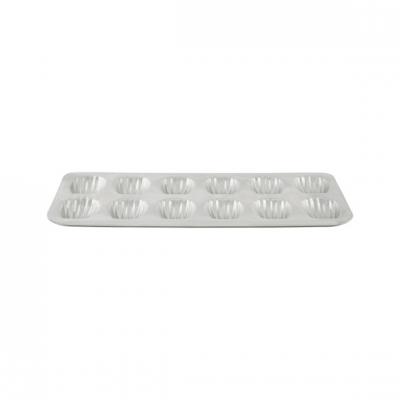 GOBEL  - Moule &agrave; 12 Madeleines en Fer Blanc - 395 x 200 mm - Gris