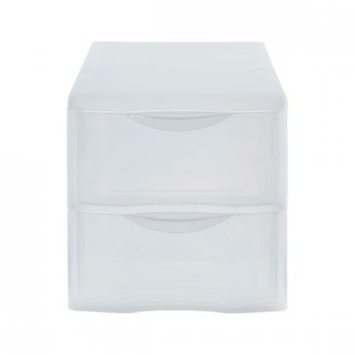BUT Tour de rangement 2 tiroirs ORGAMIX Transparent