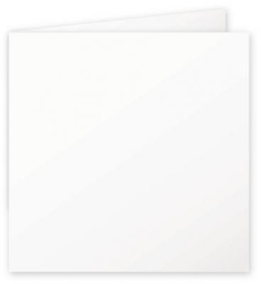 POLLEN Paquet de 25 cartes carr&eacute;es pli&eacute;es blanc 210g 160x160mm