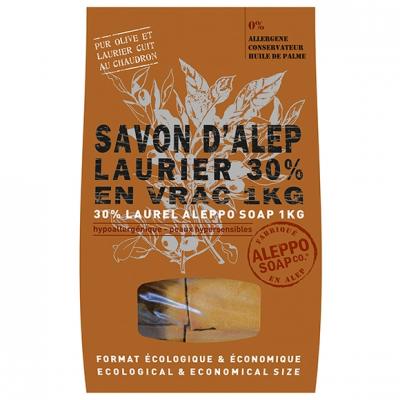 TADE Tad&eacute; Savon Alep Laurier 30% en Vrac 1 kg - Bo&icirc;te 1 kg