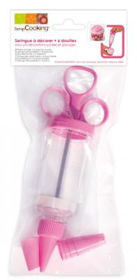 SCRAPCOOKING Seringue p&acirc;tisserie pour d&eacute;cors + 6 douilles fournies