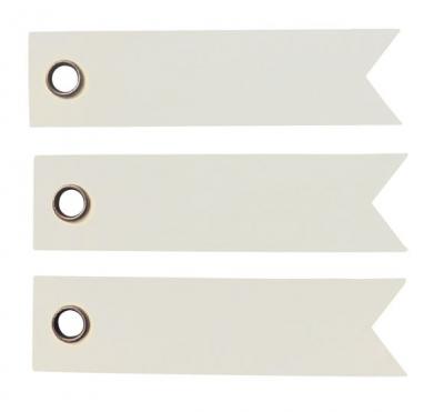 GRAINES CREATIVES Set de 20 &eacute;tiquettes &agrave; &oelig;illet blancs