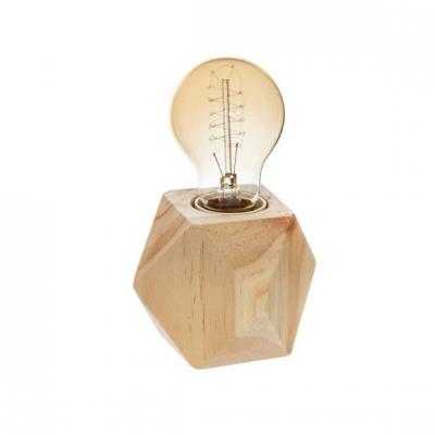 ATMOSPHERA Lampe De Table En Bois E27 (AMPOULE Non Incluse). 8x7.5cm