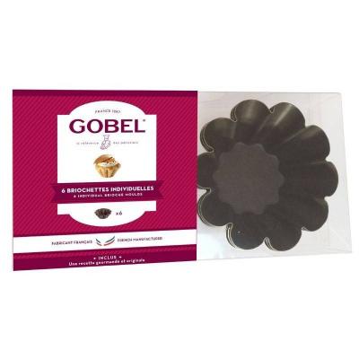 GOBEL  - 6 moules &agrave; brioches 8 cm
