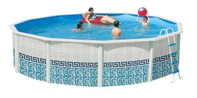  Piscine hors sol en acier ronde MOSAIKO 460 x 1.20 cm