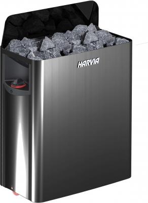 HARVIA The Wall Black Steel Po&ecirc;le pour sauna avec unit&eacute; de commande int&eacute;gr&eacute;e 6 kW