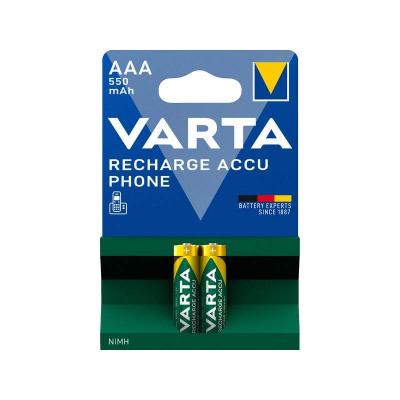 VARTA  2 Piles Rechargeables AAA / HR03 550mAh  Accu Phone