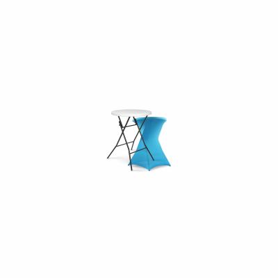 REKKEM Mange-debout pliable et housse de mange debout turquoise