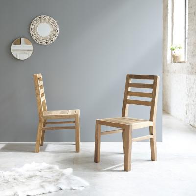 Chaise en teck recycl&eacute; massif (lot de 2)CARGO