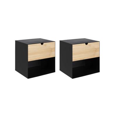 Aloft - Lot de 2 tables de chevet suspendues noires