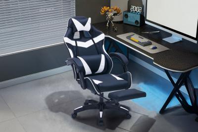 CONCEPT USINE Altair - Chaise gaming de bureau ergonomique inclinable noir et blanc