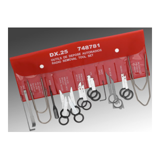 FACOM Kit de 20 outils de d&eacute;pose autoradio -  - DX.25PB