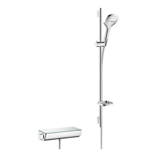 HANSGROHE Combi Raindance Select E 120 0,90m/Ecostat Select blanc/chrom&eacute;