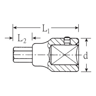  Douille-embout 6 pans int&eacute;rieurs 14 mm Longueur: 80 mm 05050014 Propulseur (tournevis): 3/4 (20 mm)