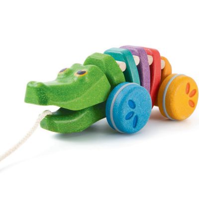 PLAN TOYS Jouet en bois  Alligator Arc-en-ciel