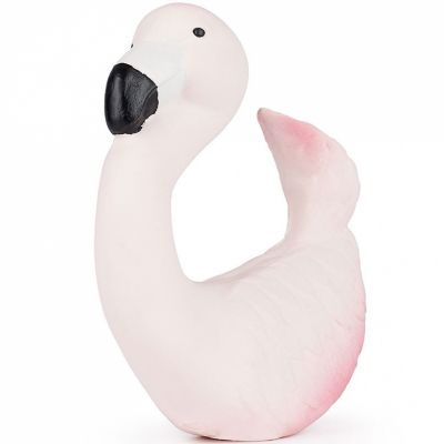 OLI & CAROL Anneau de dentition bracelet en latex d'h&eacute;v&eacute;a Flamant rose