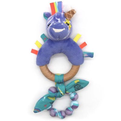 LES DEGLINGOS Anneau De Dentition Silicone Et Bois Kiprokos Le Z&egrave;bre - Les D&eacute;glingos