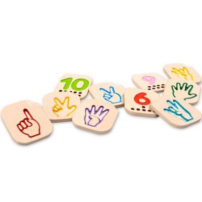PLAN TOYS  jeu en bois apprendre les chiffres en signe pt5655