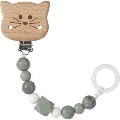 LASSIG Attache Sucette Bois/Silicone Little Chums Chat