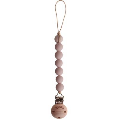 MUSHIE  Pacifier Clip Rose 1ut