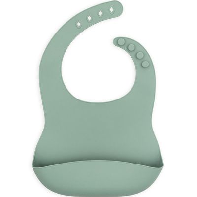 JOLLEIN  Bavoir &Eacute;tanche avec R&eacute;ceptacle, 26 cm Longueur x 21 cm Largeur, Vert Pierre