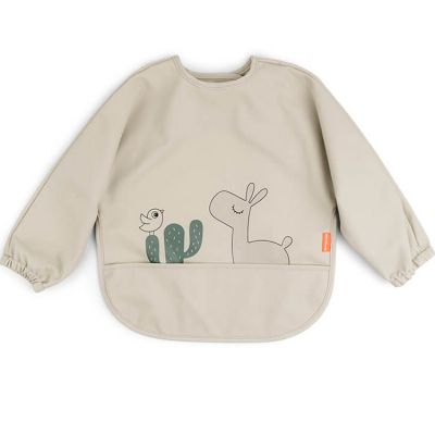 DONE BY DEER  Sleeved Pocket Bib Lalee Gris 6-18 Months