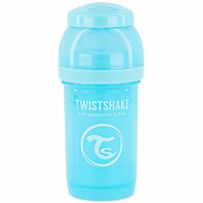 TWISTSHAKE  Biberon anti-coliques polypropyl&egrave;ne 180 ml bleu pastel