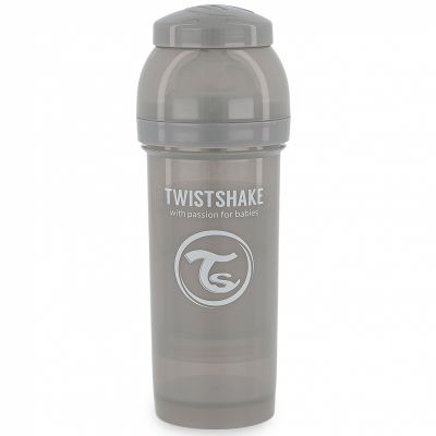 TWISTSHAKE  Biberon anti-coliques 260 ml pastel gris