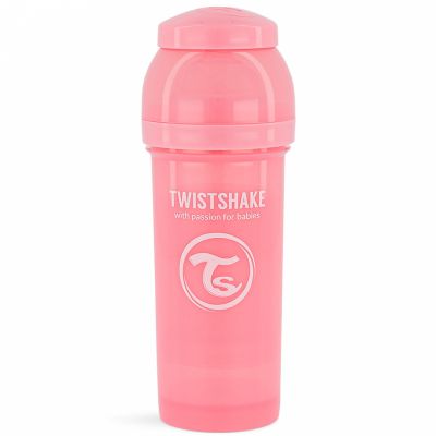 TWISTSHAKE  Biberon anti-coliques 260 ml pastel rose