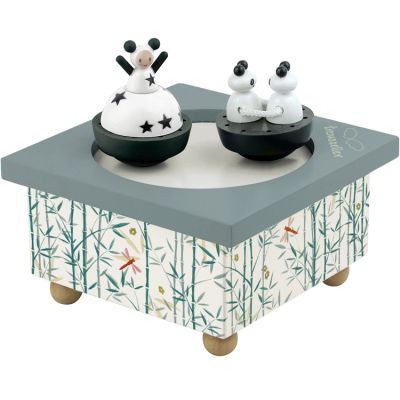 TROUSSELIER Bo&icirc;te &agrave; musique magn&eacute;tique Fille et panda (11,5 x 8,5 cm)