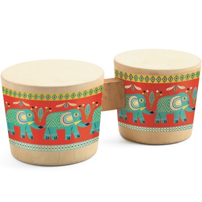 DJECO Mini tambours  - Bongo Animaux - Animambo