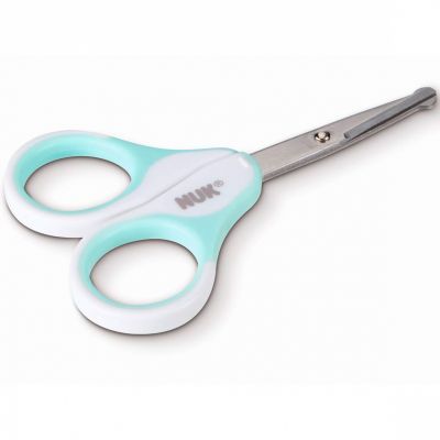 NUK  Hygi&egrave;ne Ciseaux Bout Rond avec Etui
