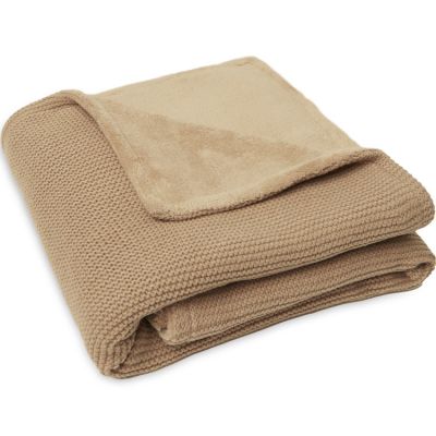 JOLLEIN Couverture polaire tricot&eacute;e Basic Knit Biscuit (75 x 100 cm)