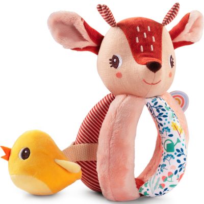 LILLIPUTIENS Hochet &agrave; poign&eacute;es Stella le faon 