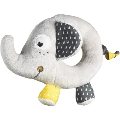 SAUTHON Hochet El&eacute;phant en Velours Gris