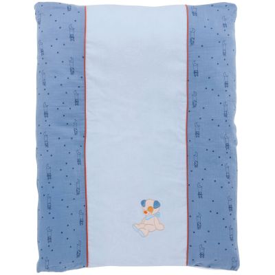  Housse matelas &agrave; langer bleu Jim et Bob 50x70 