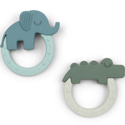 DONE BY DEER  Deer Friends Teether 2 Pack Argent&eacute; 0 Months