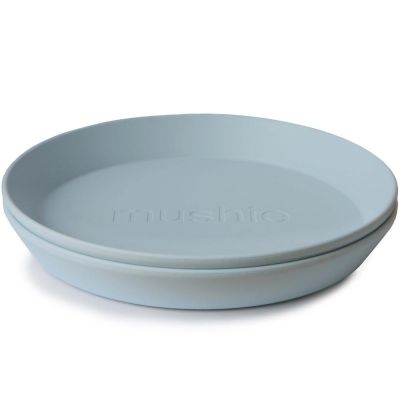 MUSHIE  - Set de 2 assiettes rondes - Powder Blue