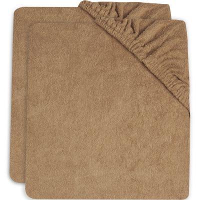JOLLEIN Lot de 2 housses matelas &agrave; langer 50x70 cm &Eacute;ponge Biscuit - 