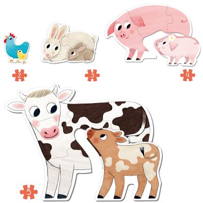 GOULA - 4 Puzzles XXL Mamans et b&eacute;b&eacute;s, 53175, Multi