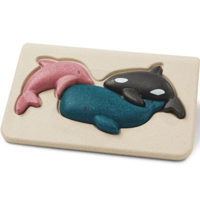 PLANTOYS PLAN TOYS Mon premier puzzle - Animaux de la mer - D&egrave;s 12 mois