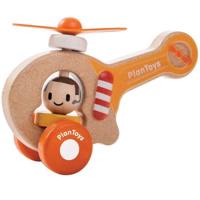 PLAN TOYS Jouet H&eacute;licopt&egrave;re Premier Age 'PlanWood' - Jouet Plantoys