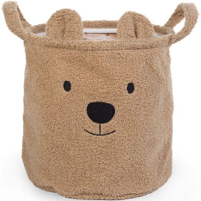 CHILDHOME Panier de rangement Teddy beige (30 x 30 cm)