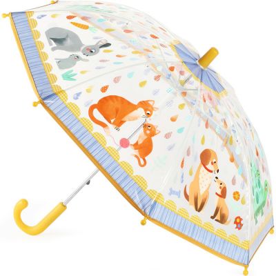 Djeco Petit parapluie transparent, Maman et chiot