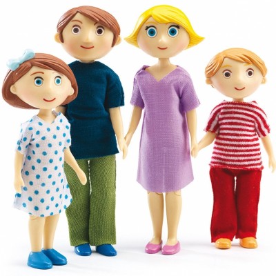 DJECO Famille pour maisons de poupees : gaspard et romy 