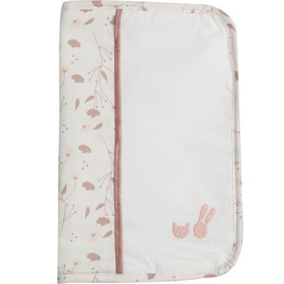 TROIS KILOS SEPT Protege carnet de sante rose et lili