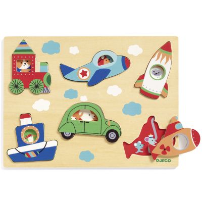 DJECO - Encajable Coucou-vroum Jouets &agrave; empiler et &agrave; embo&icirc;ter, 31063